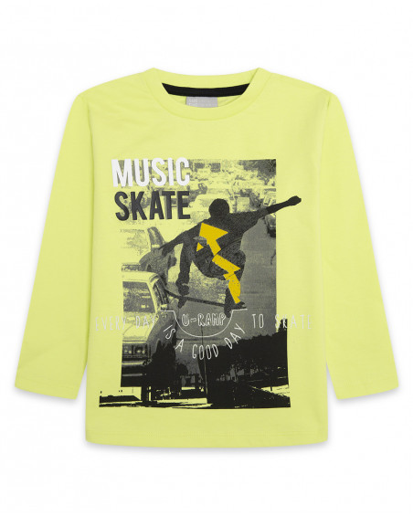 Tee-shirt en jersey message fille vert wild soul Tee-shirt en jersey message fille vert wild soul