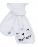 Bonnet et écharpe polaire petit ourson fille blanc glaciar Bonnet et écharpe polaire petit ourson fille blanc glaciar