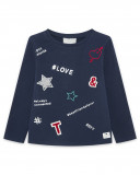 Tee-shirt en jersey imprimée garçon bleu breakfast time Tee-shirt en jersey imprimée garçon bleu breakfast time