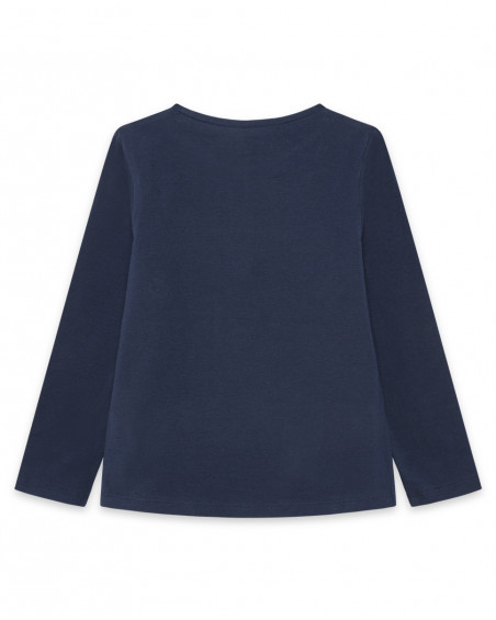 Tee-shirt en jersey imprimée garçon bleu breakfast time Tee-shirt en jersey imprimée garçon bleu breakfast time
