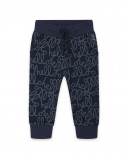 Pantalon en peluche imprimé garçon bleu hello london Pantalon en peluche imprimé garçon bleu hello london