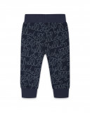 Pantalon en peluche imprimé garçon bleu hello london Pantalon en peluche imprimé garçon bleu hello london