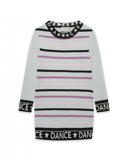 Robe en tricot à rayures garçon grise northern whales Robe en tricot à rayures garçon grise northern whales
