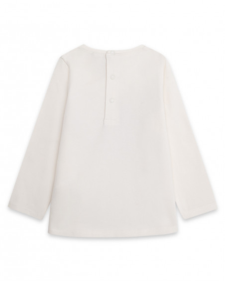 Tee-shirt en jersey coeur fille blanc highlands Tee-shirt en jersey coeur fille blanc highlands