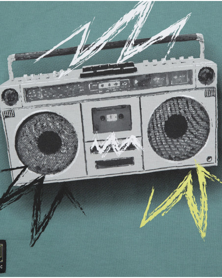 Tee-shirt en jersey radio fille vert hidden nature Tee-shirt en jersey radio fille vert hidden nature