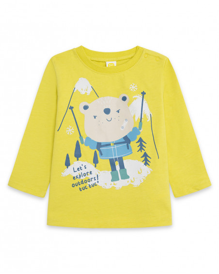 Tee-shirt en jersey ourson garçon vert color hikers Tee-shirt en jersey ourson garçon vert color hikers