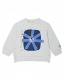 Sweat-shirt en peluche fermée sans capuche fille blanc glaciar Sweat-shirt en peluche fermée sans capuche fille blanc glaciar