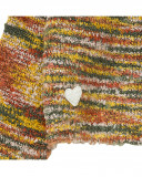 Pull-over en tricot imprimé fille orange hidden nature Pull-over en tricot imprimé fille orange hidden nature