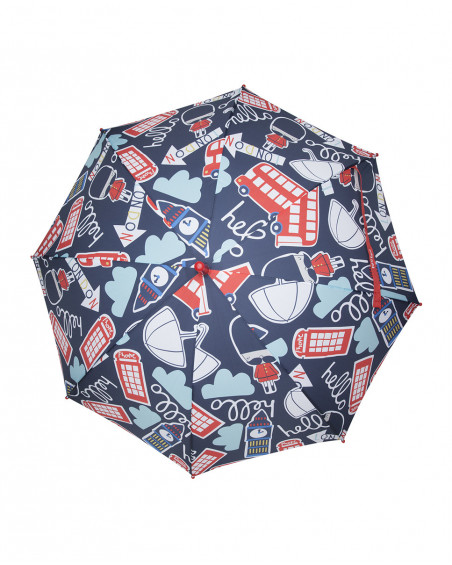 Parapluie imprimé garçon bleu hello london Parapluie imprimé garçon bleu hello london