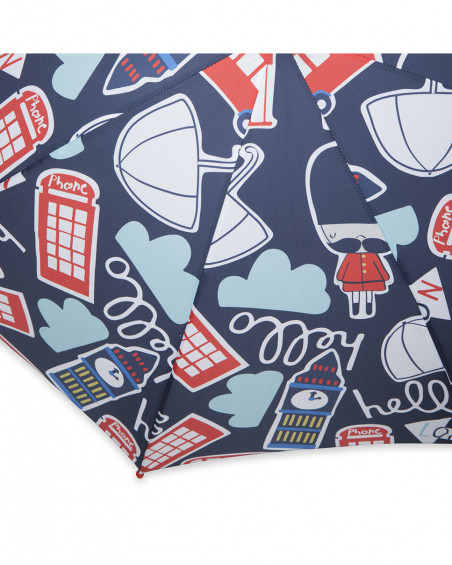 Parapluie imprimé garçon bleu hello london Parapluie imprimé garçon bleu hello london