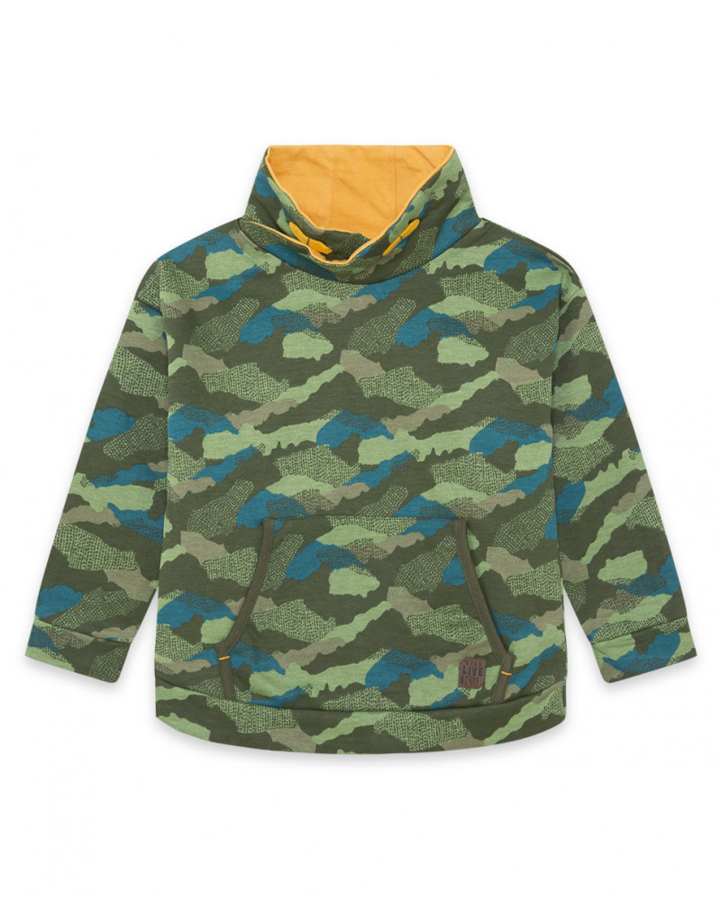 Sweat-shirt en peluche fermée fille vert dance muse