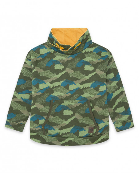 Sweat-shirt en peluche fermée fille vert dance muse