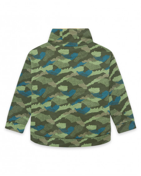Sweat-shirt en peluche fermée fille vert dance muse