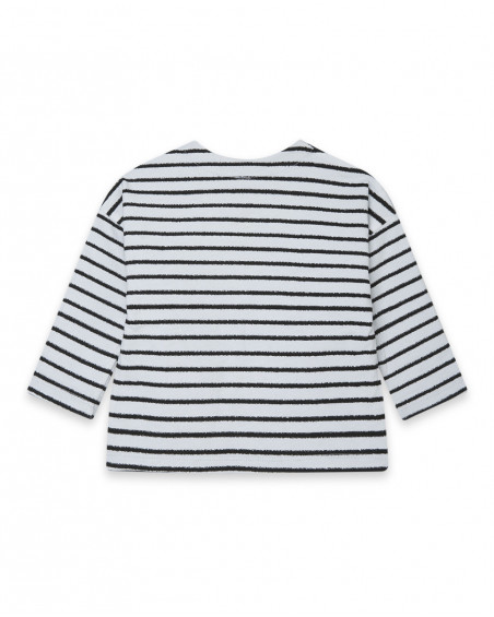 Sweat-shirt en peluche fermée sans capuche fille gris bee happy Sweat-shirt en peluche fermée sans capuche fille gris bee happy