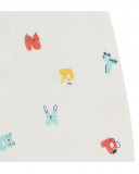 Ensemble 3 pièces jersey long sans pieds fille blanche alphabet Ensemble 3 pièces jersey long sans pieds fille blanche alphabet