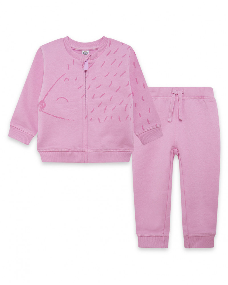 Survêtement coton molletonné oursin garçon rose city gamer