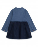 Robe en jeans et tulle coeurs fille bleue hello london Robe en jeans et tulle coeurs fille bleue hello london