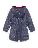 Gabardine avec capuche fille bleue breakfast time Gabardine avec capuche fille bleue breakfast time