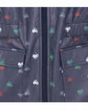 Gabardine avec capuche fille bleue breakfast time Gabardine avec capuche fille bleue breakfast time