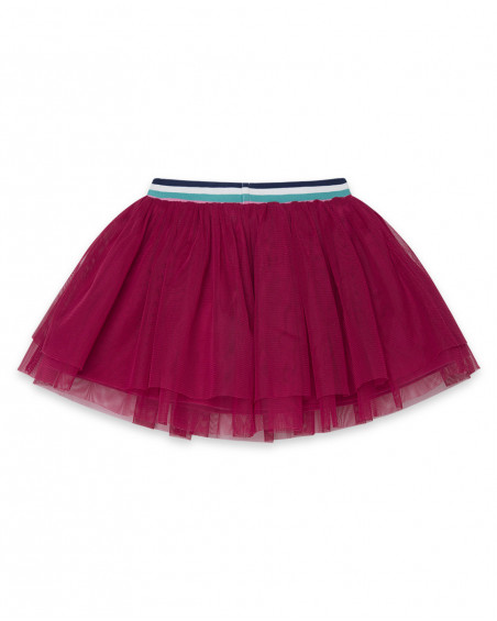 Jupe en tulle fleur fille rose kyoto girls Jupe en tulle fleur fille rose kyoto girls