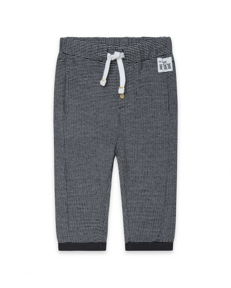 Pantalon en jersey boutons garçon gris bee happy