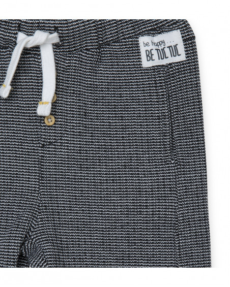 Pantalon en jersey boutons garçon gris bee happy Pantalon en jersey boutons garçon gris bee happy