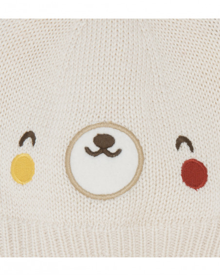 Bonnet en tricot teddy garçon beige brownie bears Bonnet en tricot teddy garçon beige brownie bears