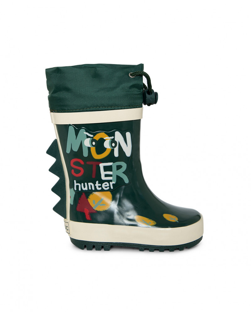 Bottes de pluie imprimées garçon vertes highlands