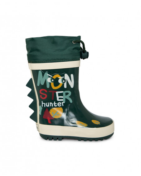 Bottes de pluie imprimées garçon vertes highlands