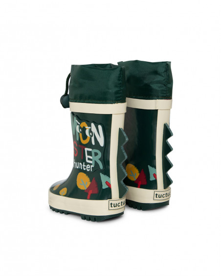 Bottes de pluie imprimées garçon vertes highlands