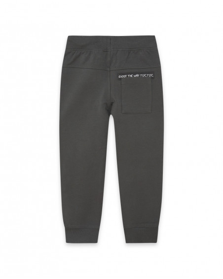 Pantalon en peluche avec poches fille gris basicos baby Pantalon en peluche avec poches fille gris basicos baby