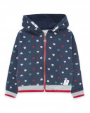 Sweat-shirt capuche en peluche garçon bleu breakfast time Sweat-shirt capuche en peluche garçon bleu breakfast time