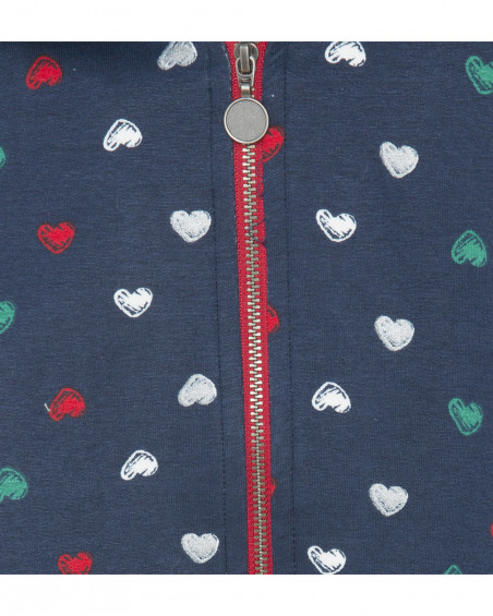 Sweat-shirt capuche en peluche garçon bleu breakfast time Sweat-shirt capuche en peluche garçon bleu breakfast time