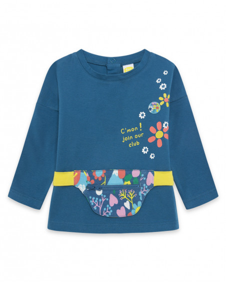 Tee-shirt en jersey sac de ceinture fille bleu color hikers
