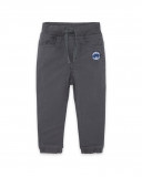 Pantalon en sergé doublé lacets garçon gris glaciar Pantalon en sergé doublé lacets garçon gris glaciar