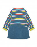 Robe en tricot avec poches fille bleue color hikers Robe en tricot avec poches fille bleue color hikers