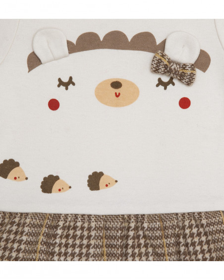 Robe en peluche et jersey petit ourson fille beige brownie bears Robe en peluche et jersey petit ourson fille beige brownie bears