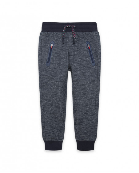 Pantalon en peluche jogging garçon bleu hits of 90