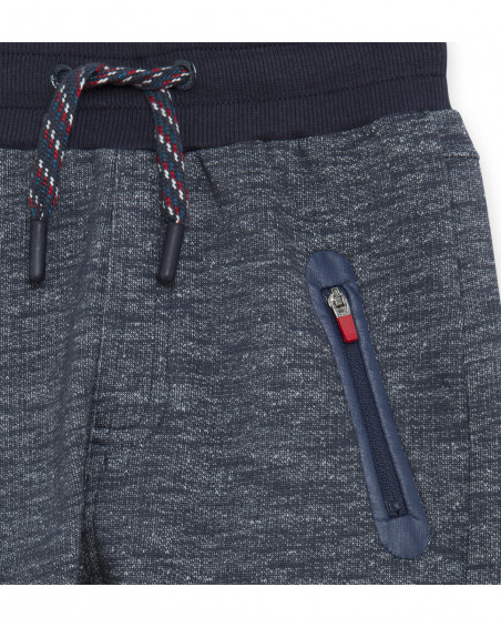 Pantalon en peluche jogging garçon bleu hits of 90