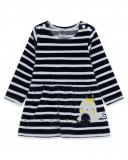 Robe velours à rayures fille bleue it's cold Robe velours à rayures fille bleue it's cold