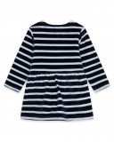 Robe velours à rayures fille bleue it's cold Robe velours à rayures fille bleue it's cold