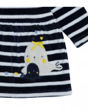 Robe velours à rayures fille bleue it's cold Robe velours à rayures fille bleue it's cold