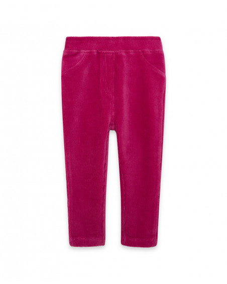 Jeggings velours côtelé et jersey avec détail poche garçon
