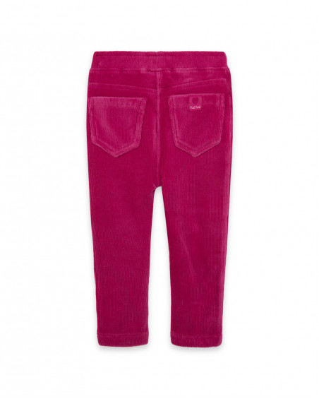 Jeggings velours côtelé et jersey avec détail poche garçon