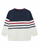 Pull-over en tricot à rayures garçon bleu hello london Pull-over en tricot à rayures garçon bleu hello london