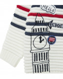 Pull-over en tricot à rayures garçon bleu hello london Pull-over en tricot à rayures garçon bleu hello london