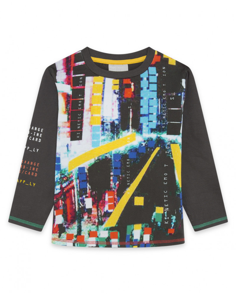 Tee-shirt en jersey imprimée fille noir dance muse