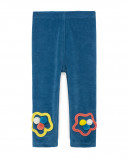 Leggings velours fleurs fille bleus color hikers Leggings velours fleurs fille bleus color hikers