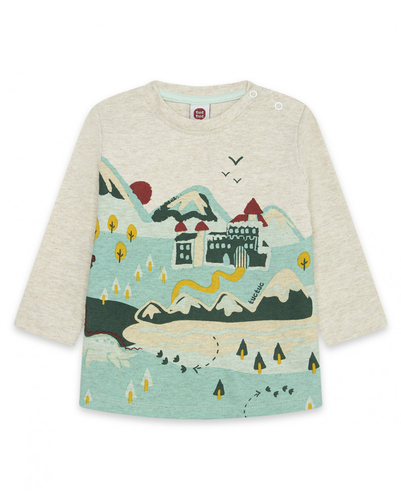 Tee-shirt en jersey paysage garçon blanc highlands