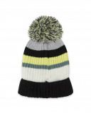 Bonnet en tricot pompon fille noir wild soul Bonnet en tricot pompon fille noir wild soul